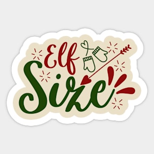 Elf Size Sticker